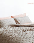 Silk Quilted Duvet - Beige & Cream