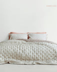 Silk Quilted Duvet - Beige & Cream