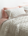 Silk Quilted Duvet - Beige & Cream